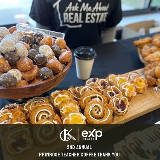 Donuts and pastries at the second annual Primrose teacher coffee thank-you